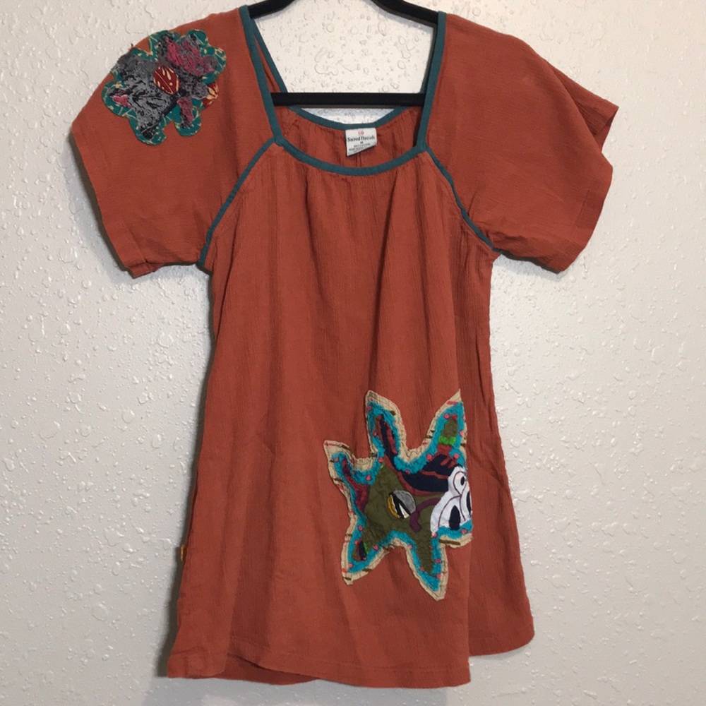 Sacred Threads Patchwork Tunic Size Medium